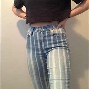 striped tillys jeans